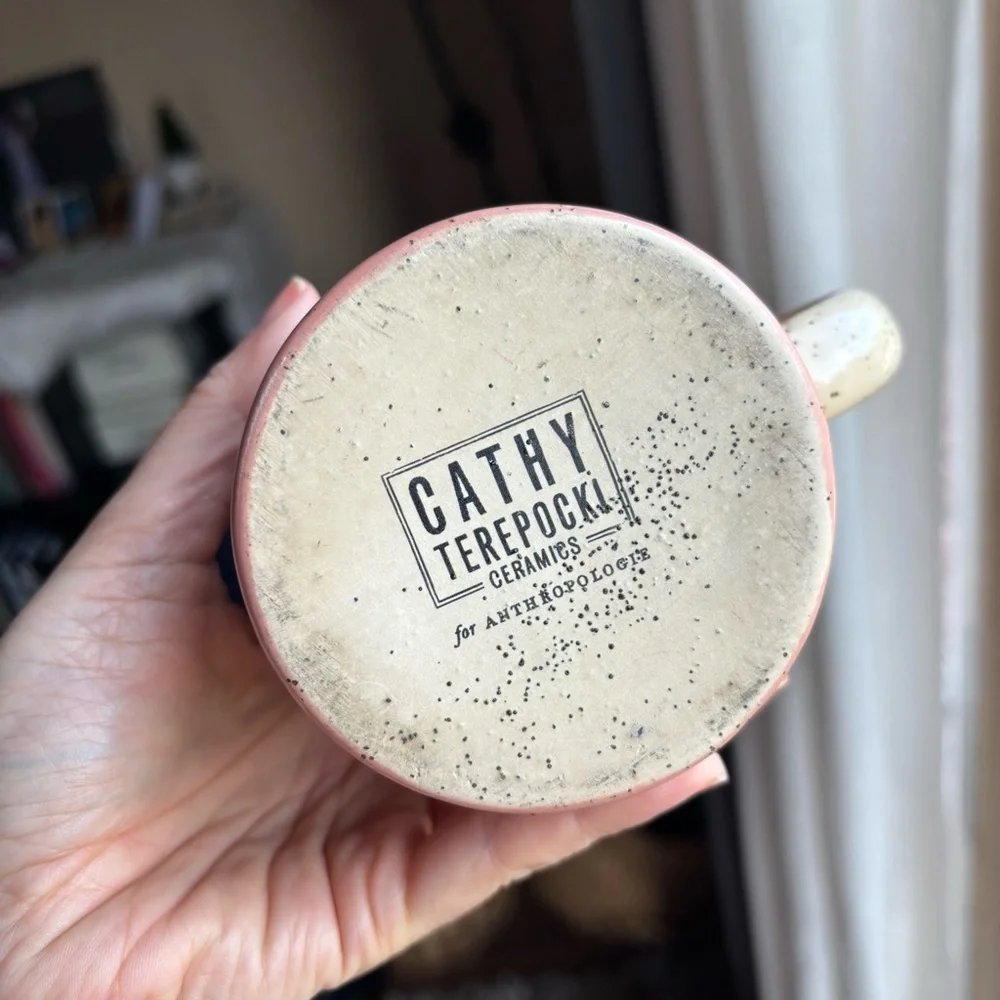 Anthropologie Cathy Trepocki Boho Geometric Patterned Ceramic Mug - Picture 5 of 7